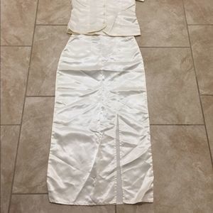 Vintage Satin MOH Cream Dress used once